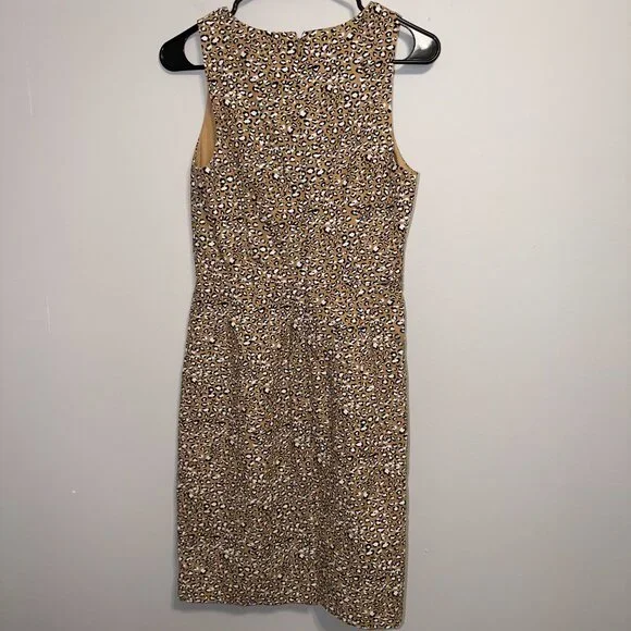 J.Crew Size 4 Leopard Print Sleeveless Sheath Dress - Picture 7 of 7